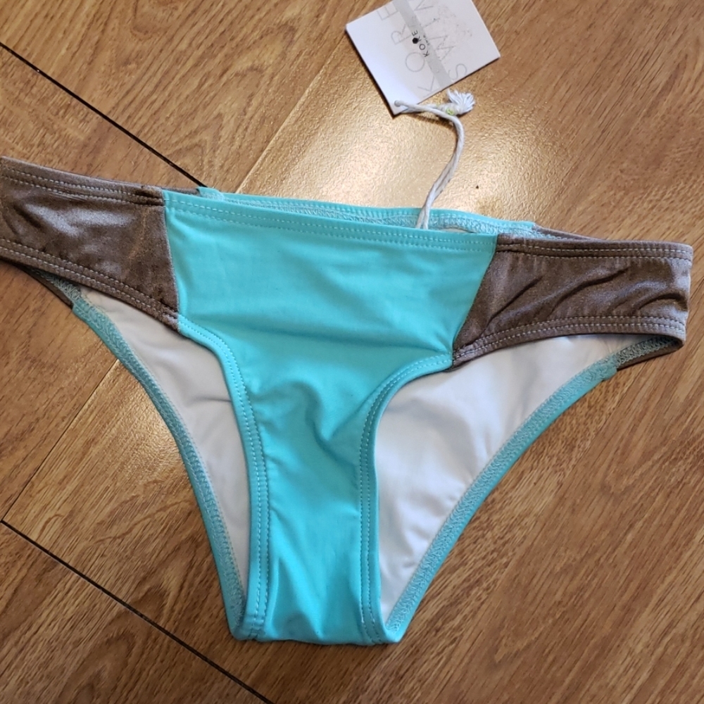 NWT Kore Swim colorblock bikini bottoms XS